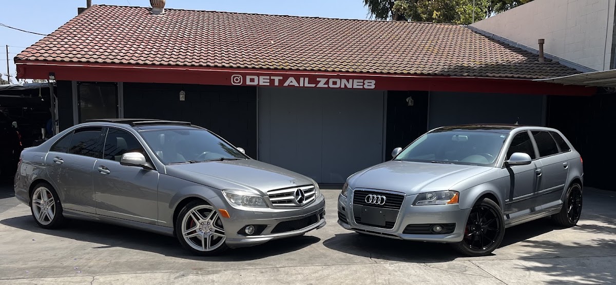 Mercedes-Benz and Audi detailed in front of Detail Zone
